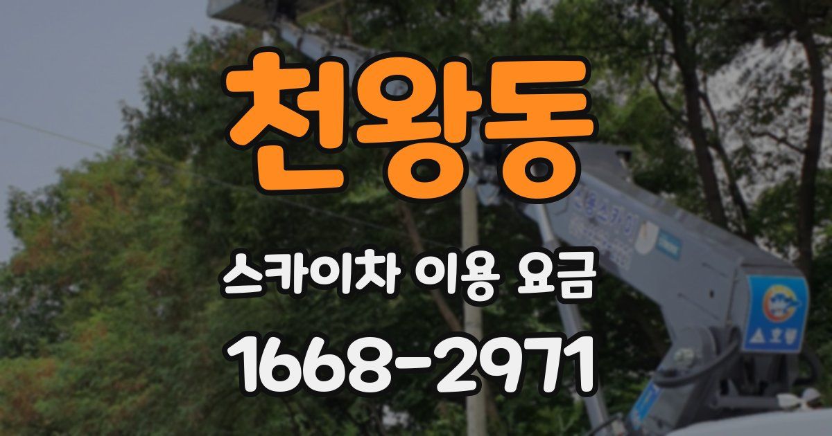 천왕동 스카이차 이용 요금