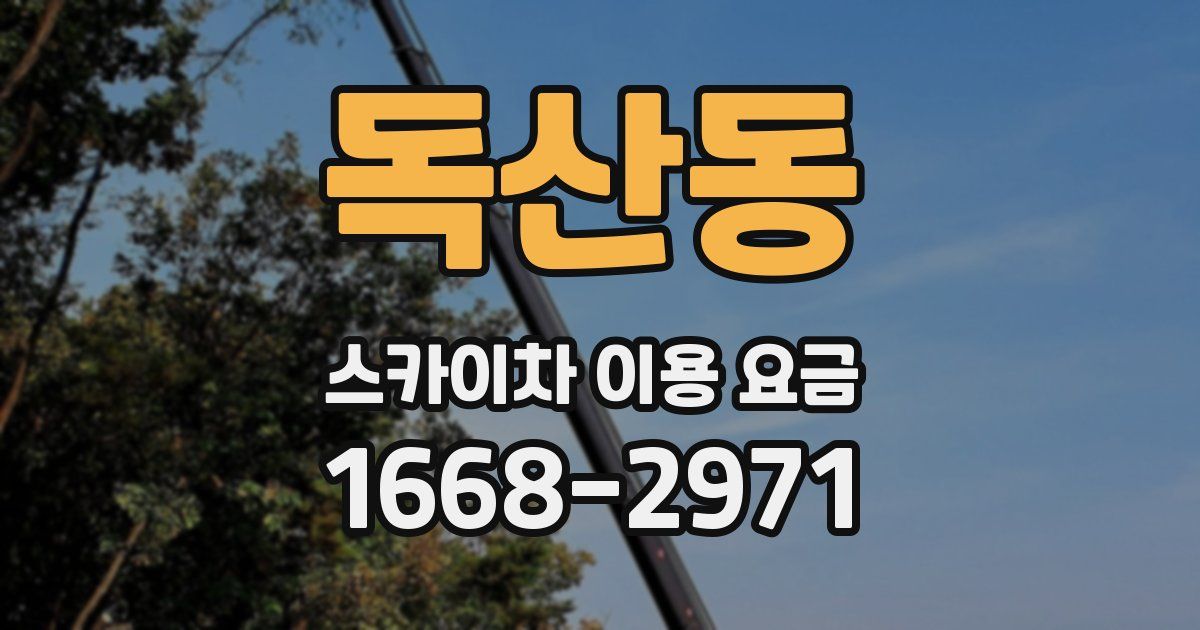독산동 스카이차 이용 요금