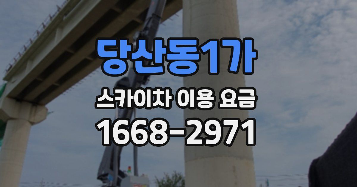 당산동1가 스카이차 이용 요금