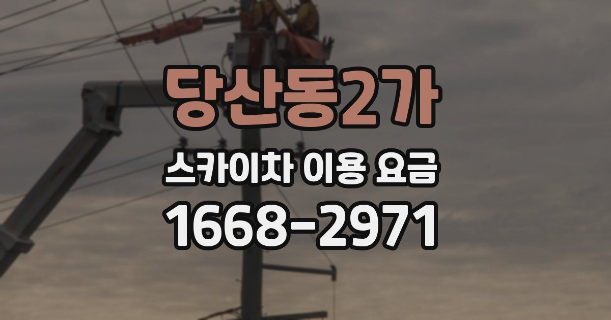 당산동2가 스카이차 이용 요금