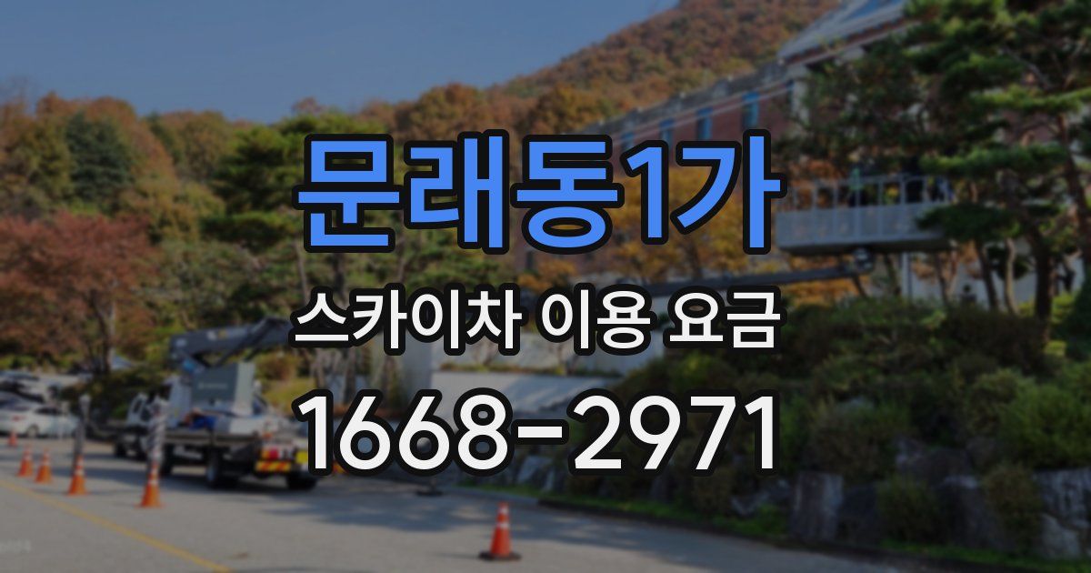 문래동1가 스카이차 이용 요금