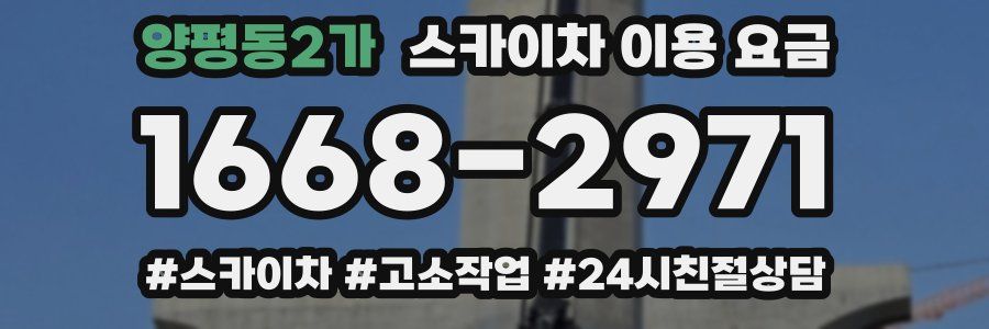 양평동2가 스카이차 이용 요금