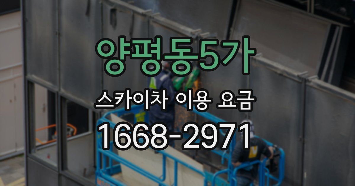 양평동5가 스카이차 이용 요금