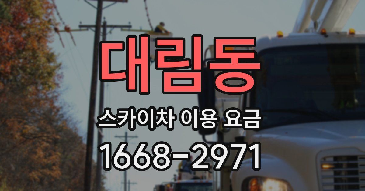 대림동 스카이차 이용 요금
