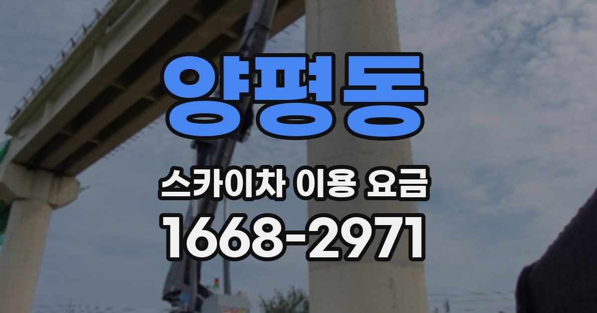 양평동 스카이차 이용 요금