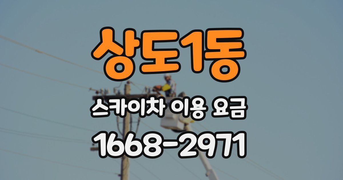 상도1동 스카이차 이용 요금