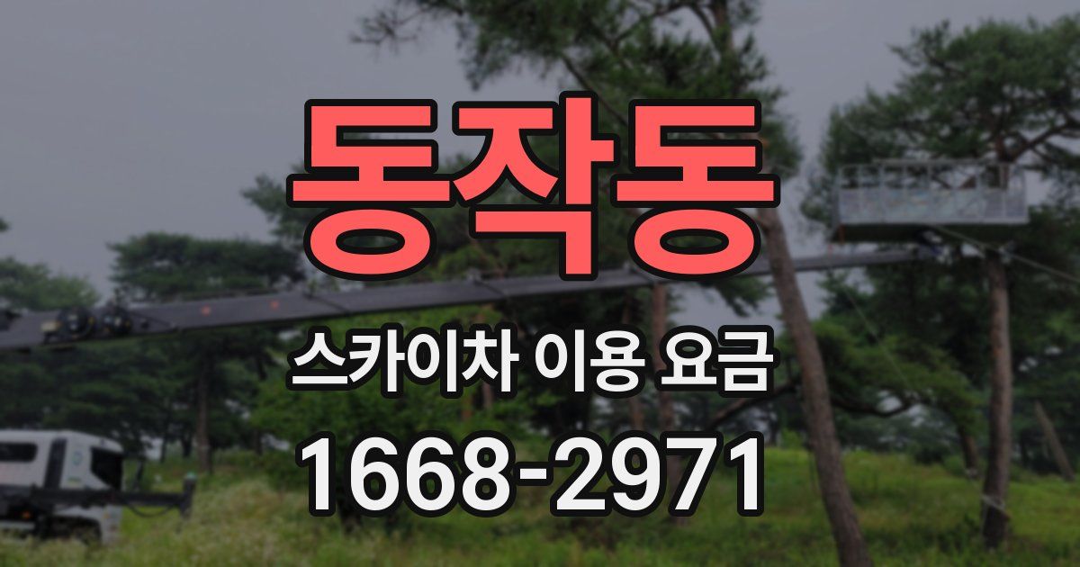동작동 스카이차 이용 요금