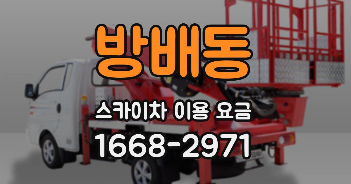 방배동 스카이차 이용 요금