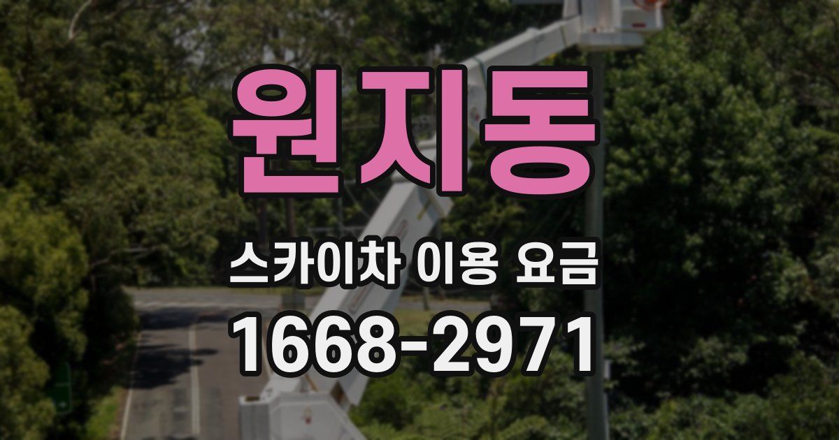 원지동 스카이차 이용 요금