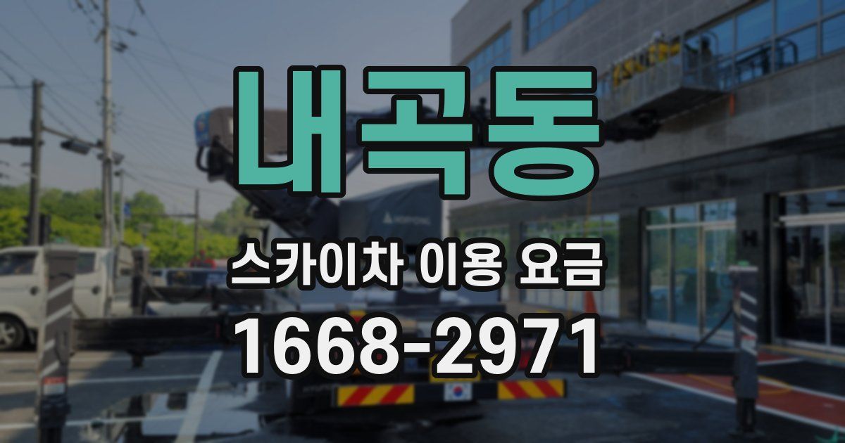 내곡동 스카이차 이용 요금