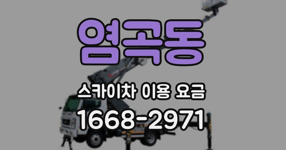 염곡동 스카이차 이용 요금