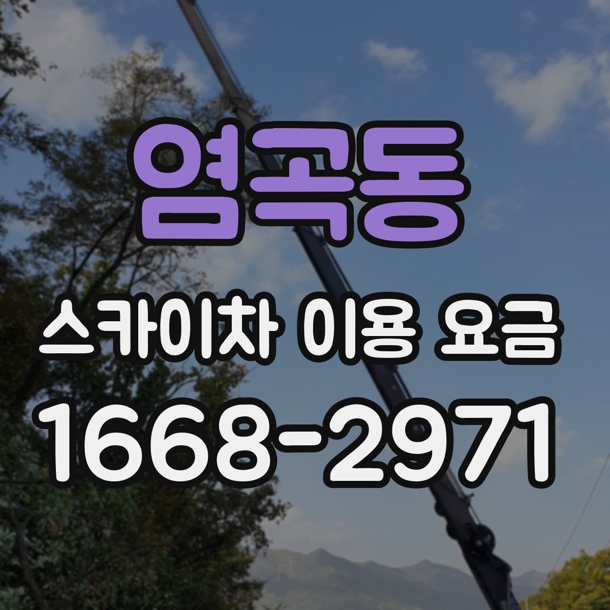염곡동 스카이차 이용 요금