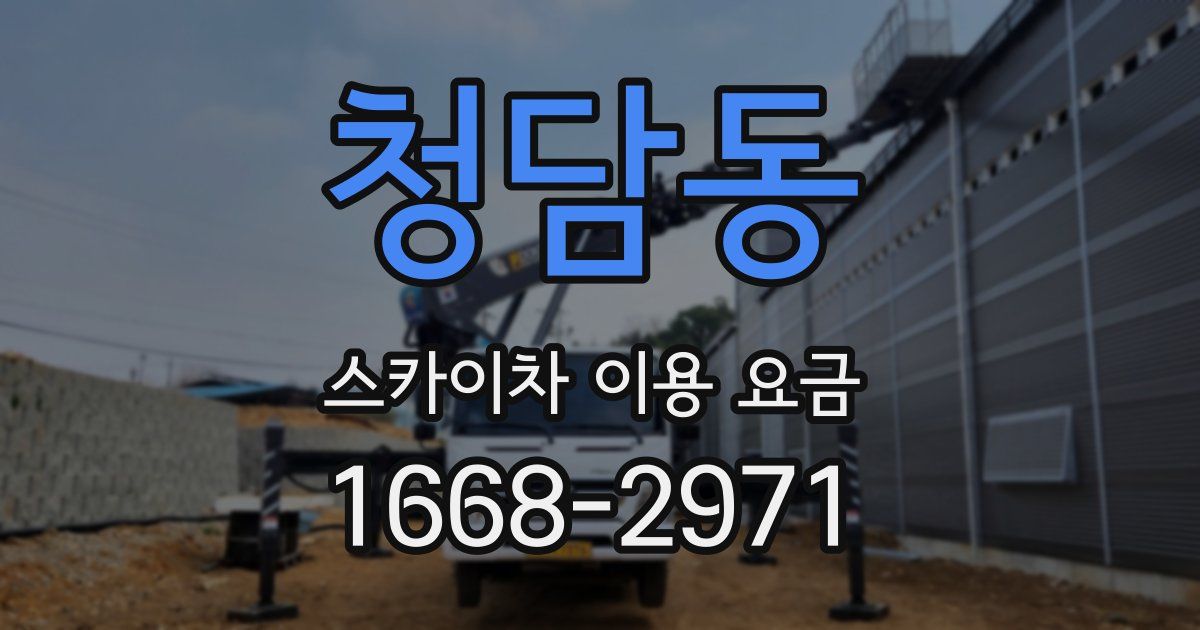 청담동 스카이차 이용 요금