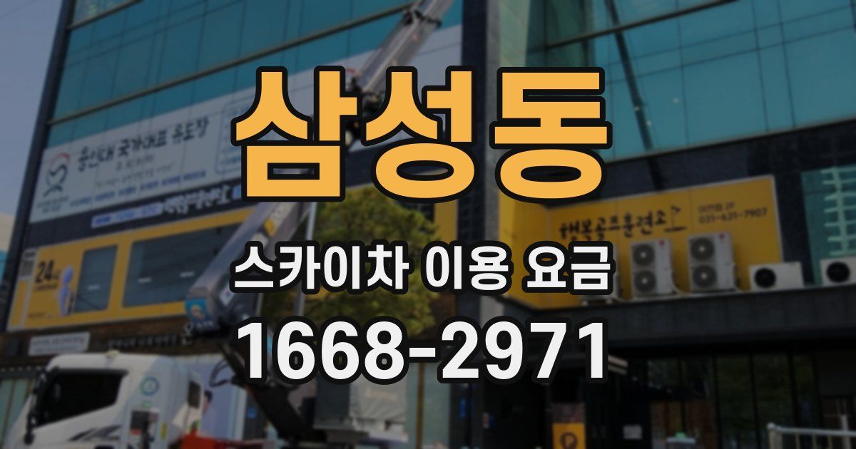 삼성동 스카이차 이용 요금