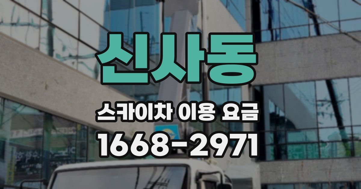 신사동 스카이차 이용 요금