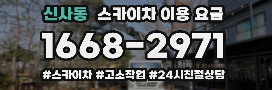 신사동 스카이차 이용 요금