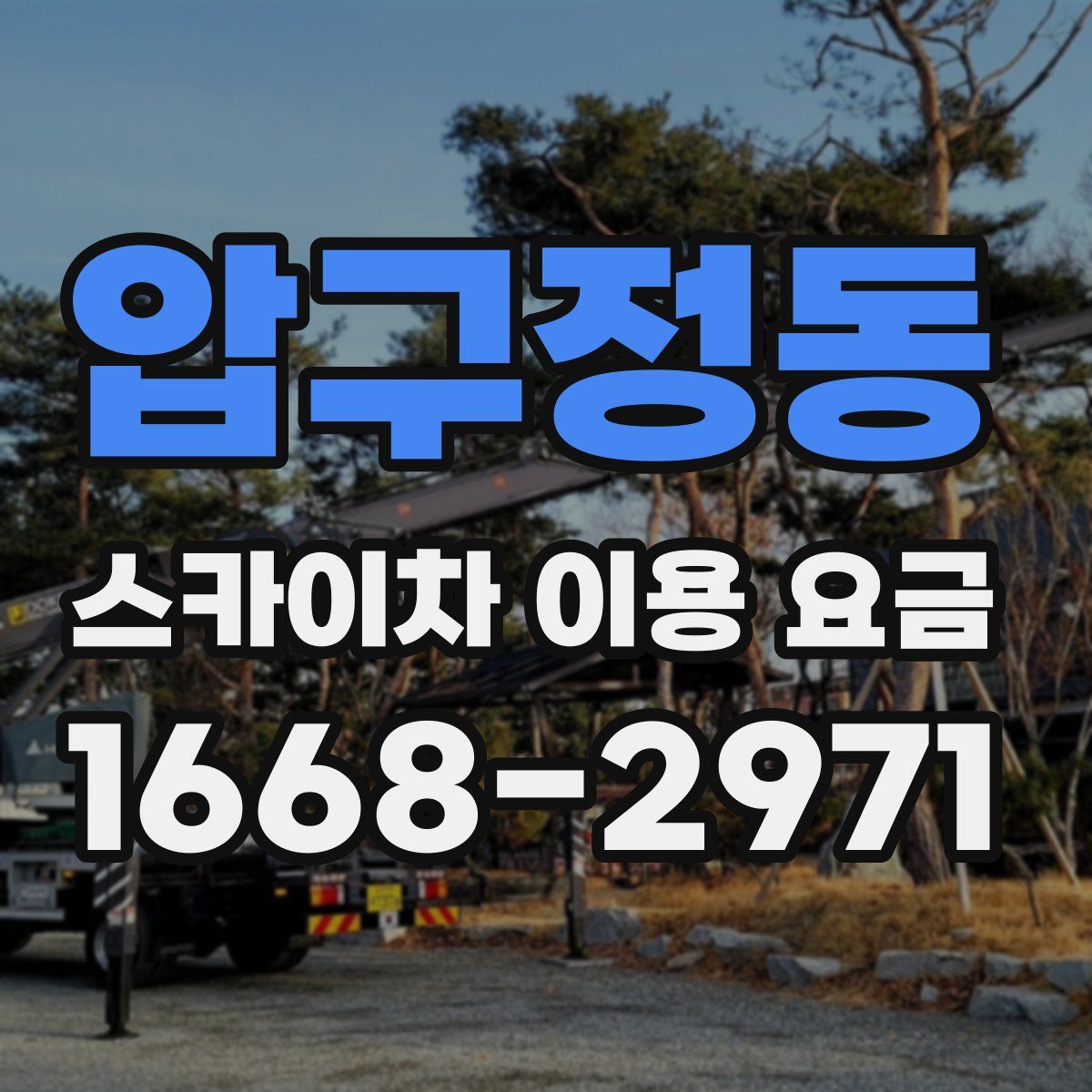 압구정동 스카이차 이용 요금