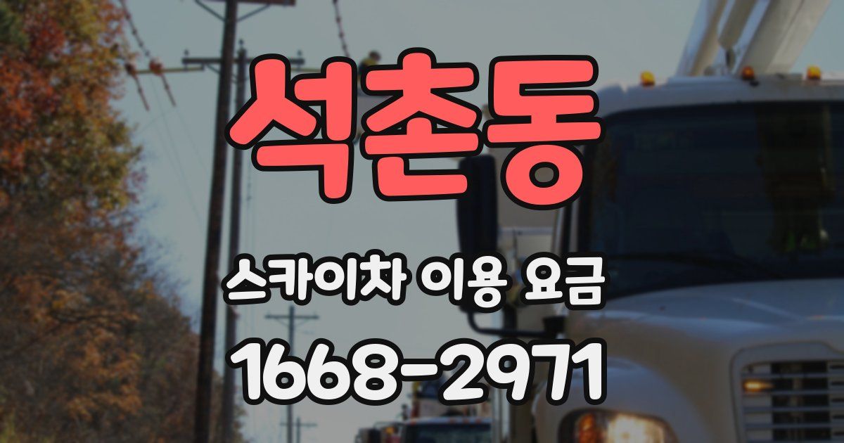 석촌동 스카이차 이용 요금