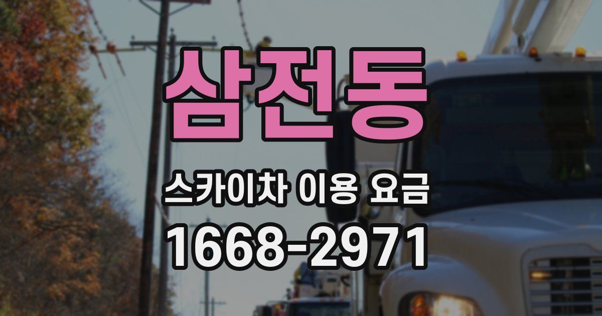 삼전동 스카이차 이용 요금