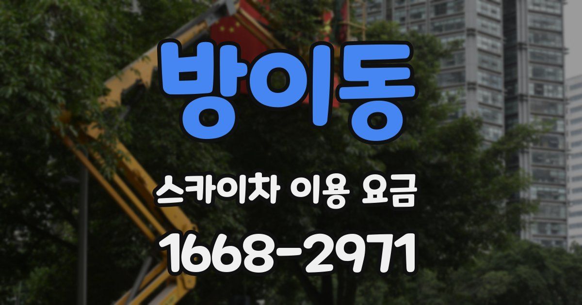 방이동 스카이차 이용 요금