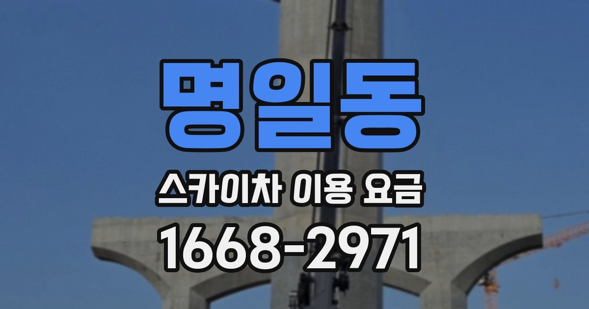 명일동 스카이차 이용 요금