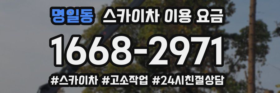 명일동 스카이차 이용 요금