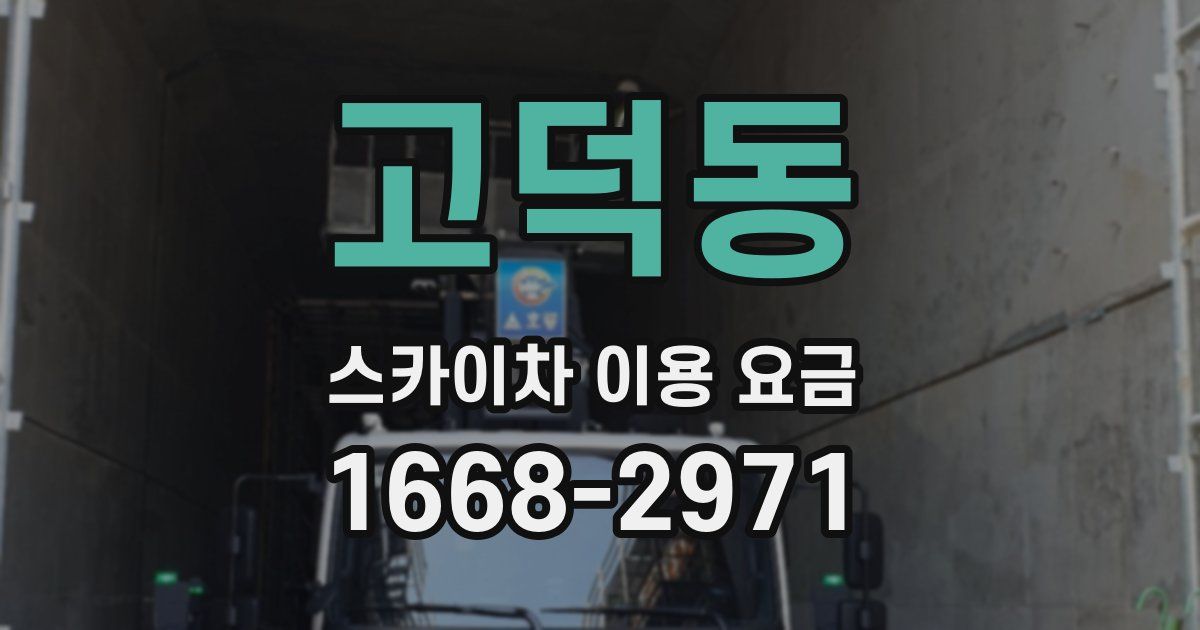 고덕동 스카이차 이용 요금