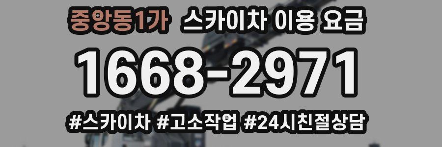 중앙동1가 스카이차 이용 요금