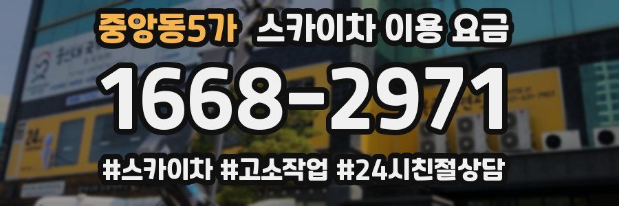 중앙동5가 스카이차 이용 요금