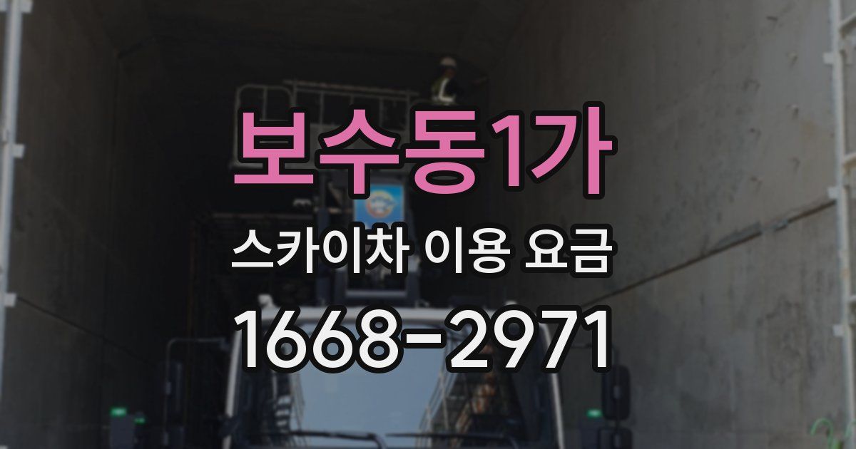 보수동1가 스카이차 이용 요금