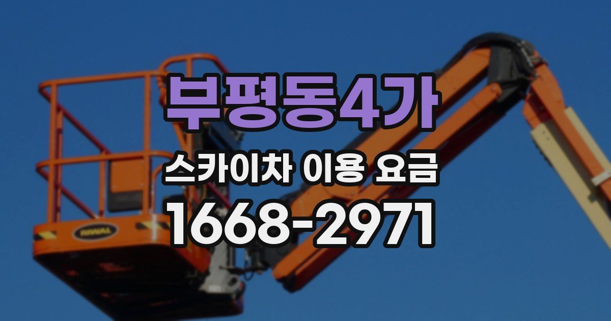 부평동4가 스카이차 이용 요금