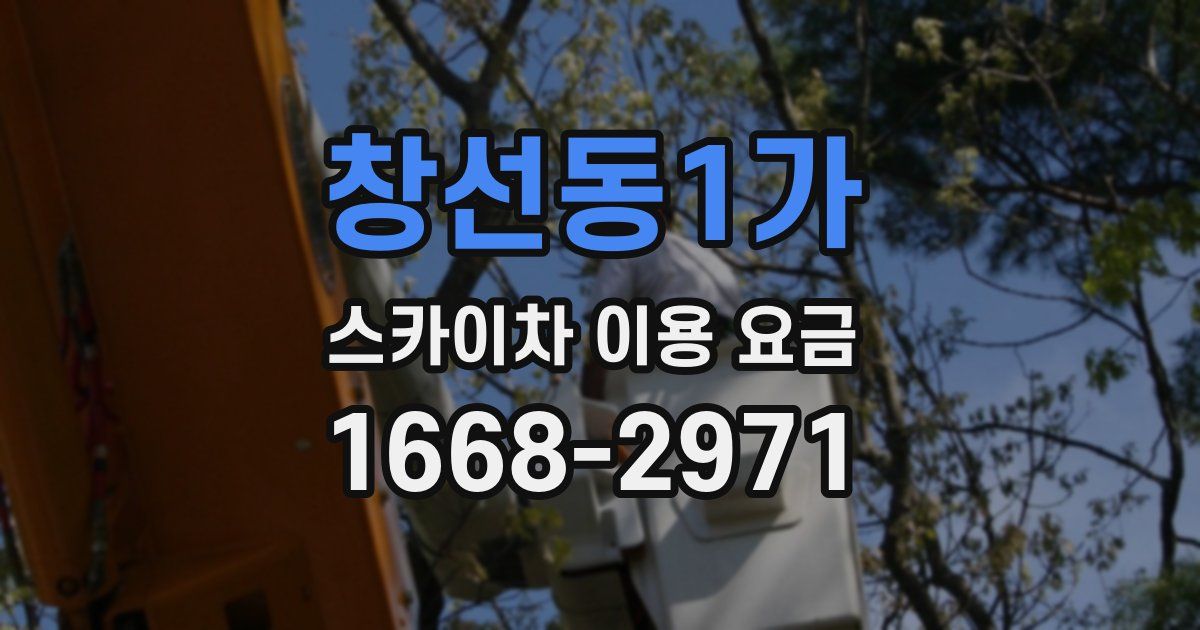 창선동1가 스카이차 이용 요금