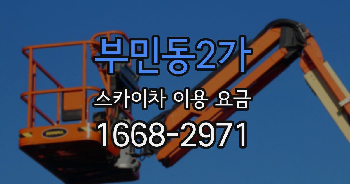 부민동2가 스카이차 이용 요금