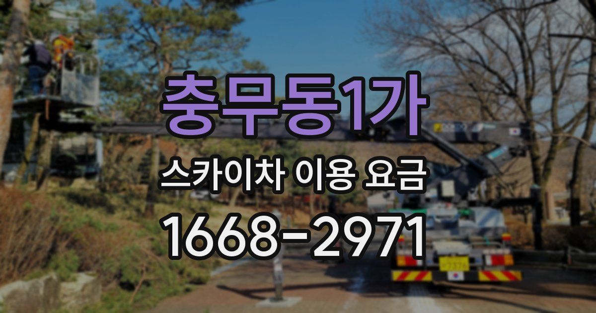 충무동1가 스카이차 이용 요금