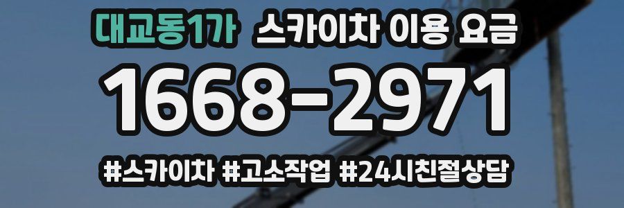 대교동1가 스카이차 이용 요금