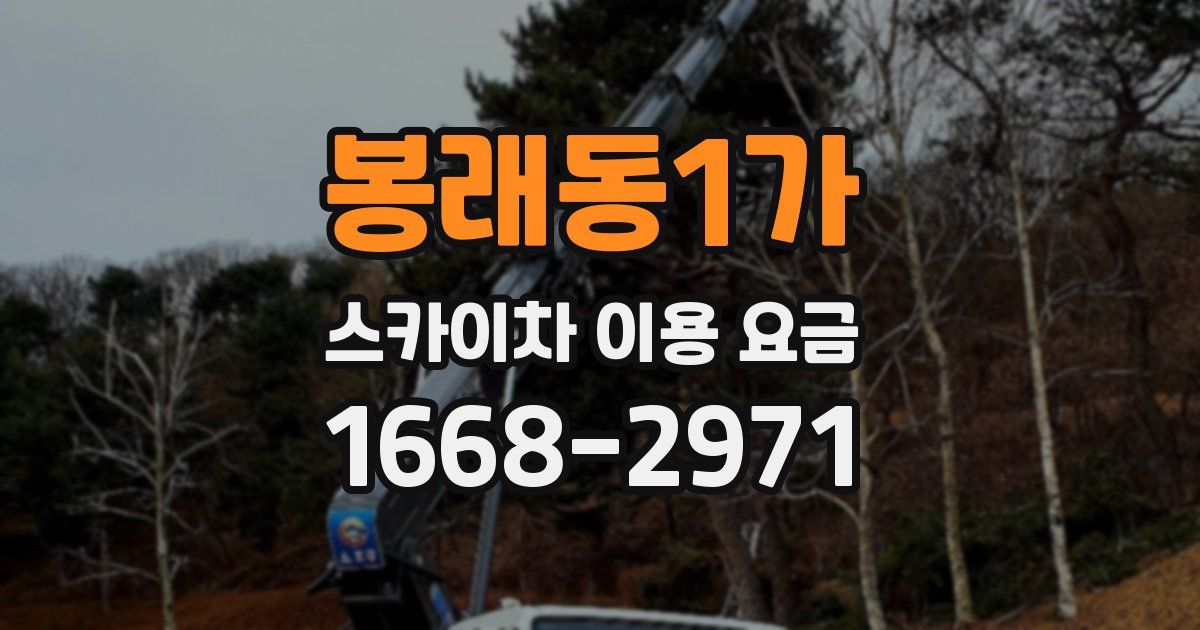 봉래동1가 스카이차 이용 요금