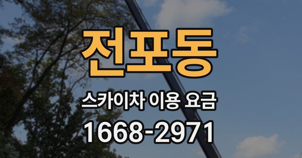 전포동 스카이차 이용 요금