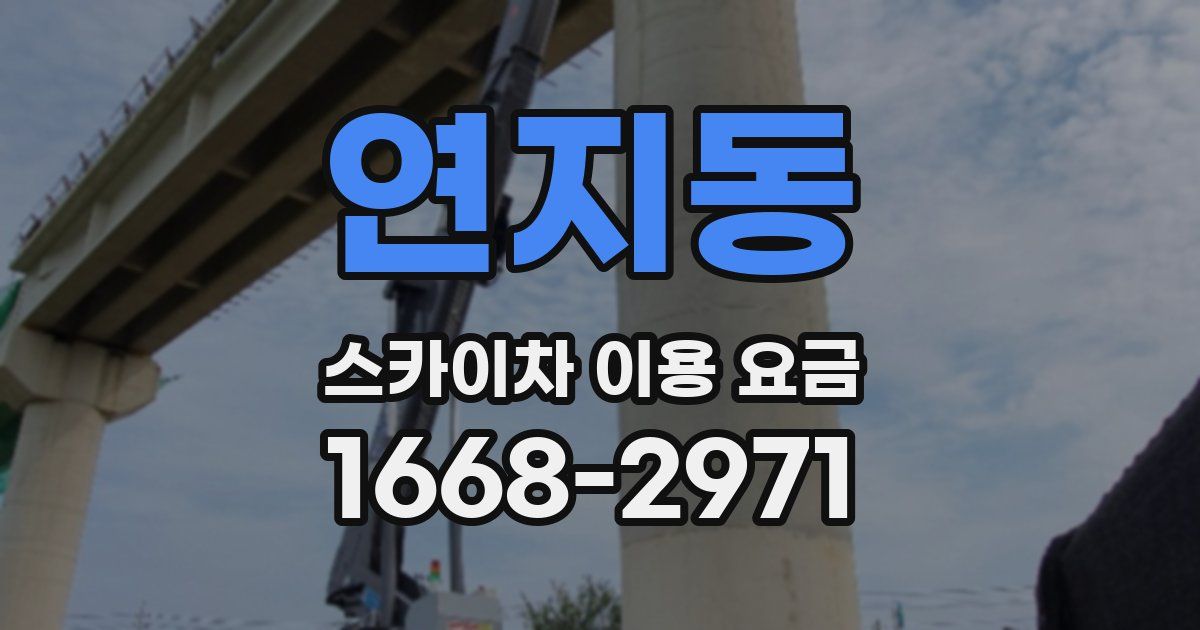 연지동 스카이차 이용 요금