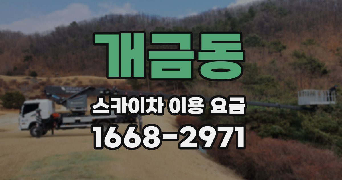 개금동 스카이차 이용 요금