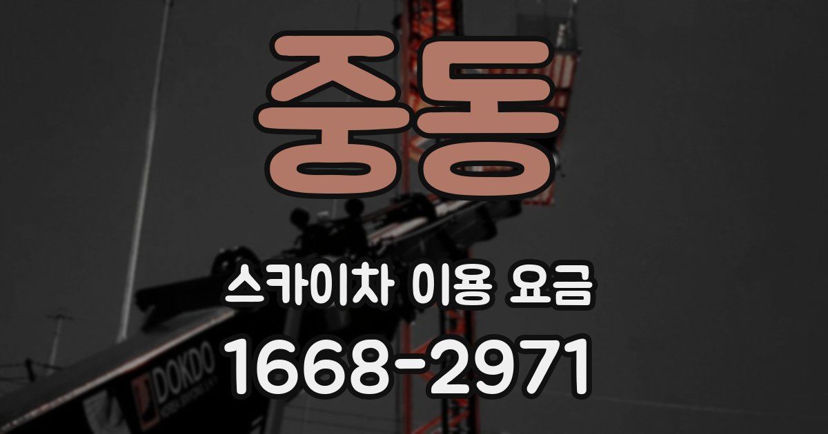 중동 스카이차 이용 요금