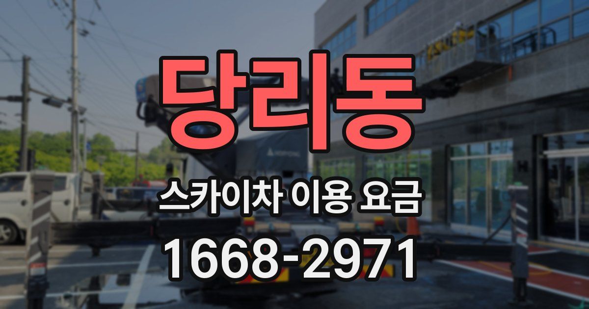 당리동 스카이차 이용 요금