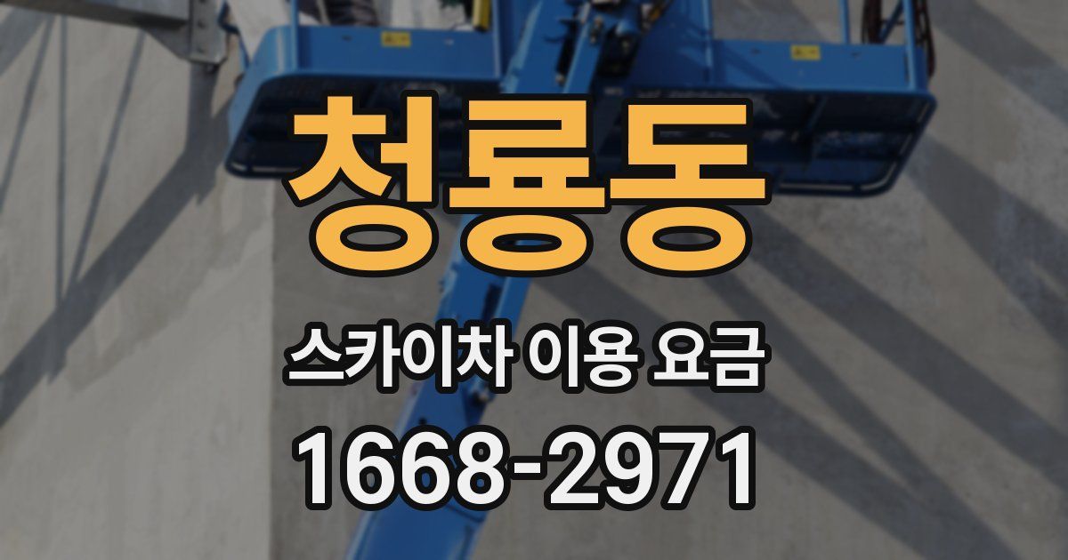 청룡동 스카이차 이용 요금