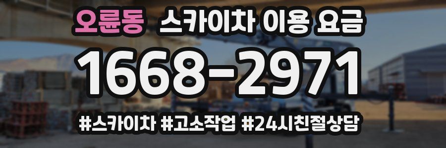 오륜동 스카이차 이용 요금