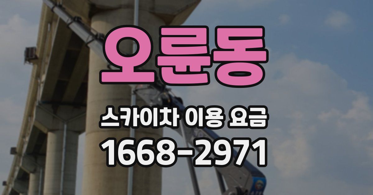 오륜동 스카이차 이용 요금