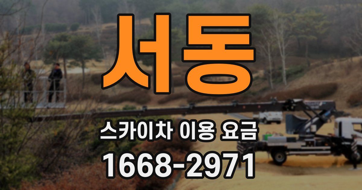 서동 스카이차 이용 요금