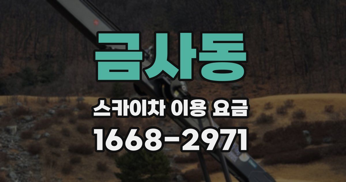 금사동 스카이차 이용 요금