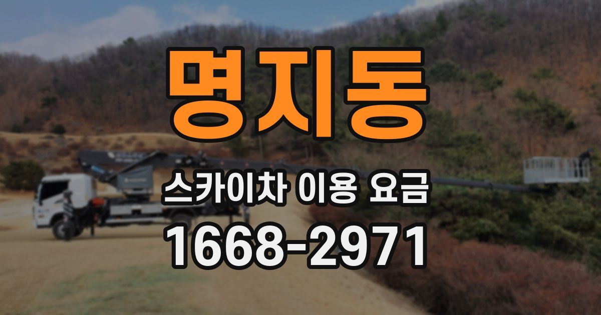 명지동 스카이차 이용 요금