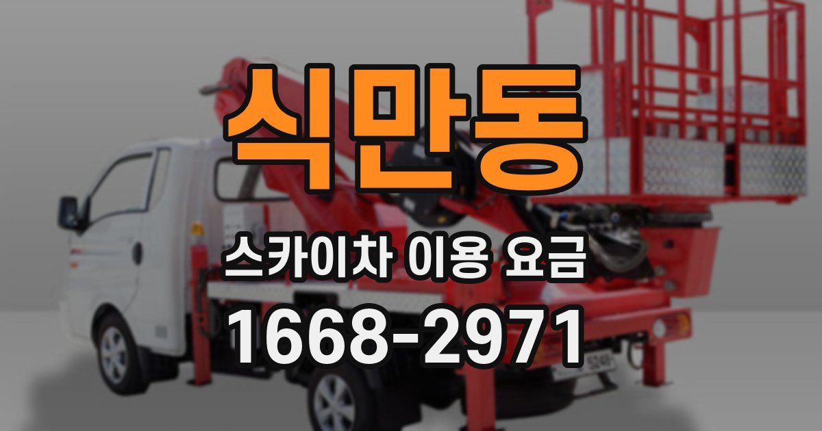 식만동 스카이차 이용 요금