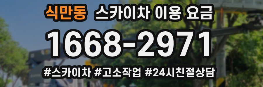 식만동 스카이차 이용 요금