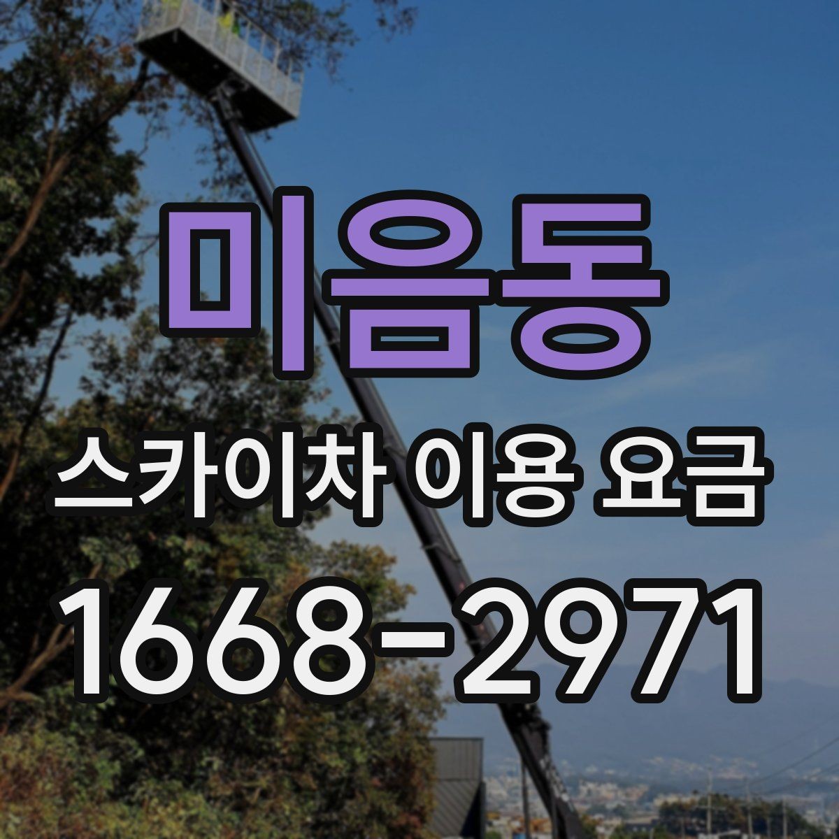 미음동 스카이차 이용 요금 확인 전에 알아야 할 기본 정보